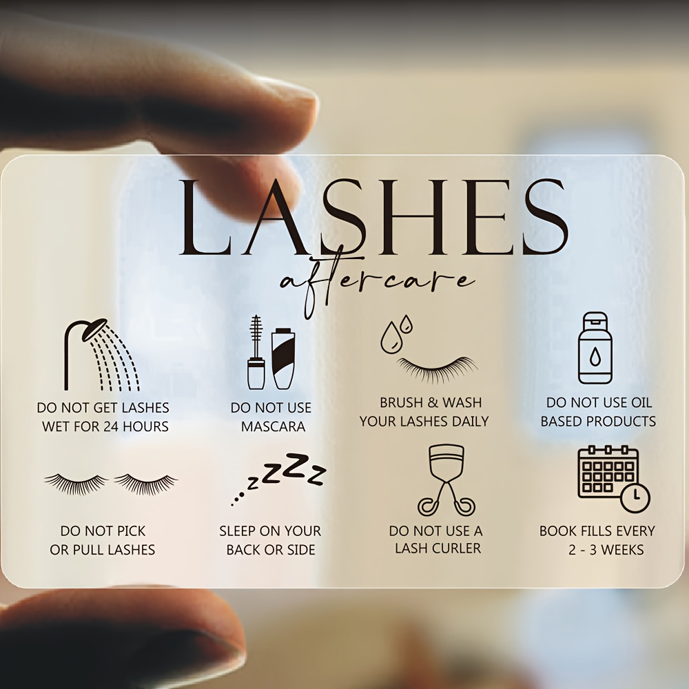 50 tarjetas transparentes de p - Eyelash Extension Aftercare reseña y precio