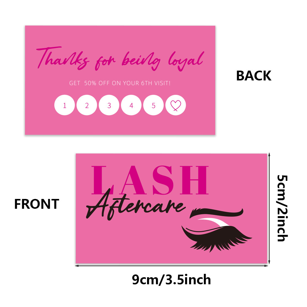 50 Uds. Tarjeta de visita de p - Eyelash Extension Aftercare reseña y precio