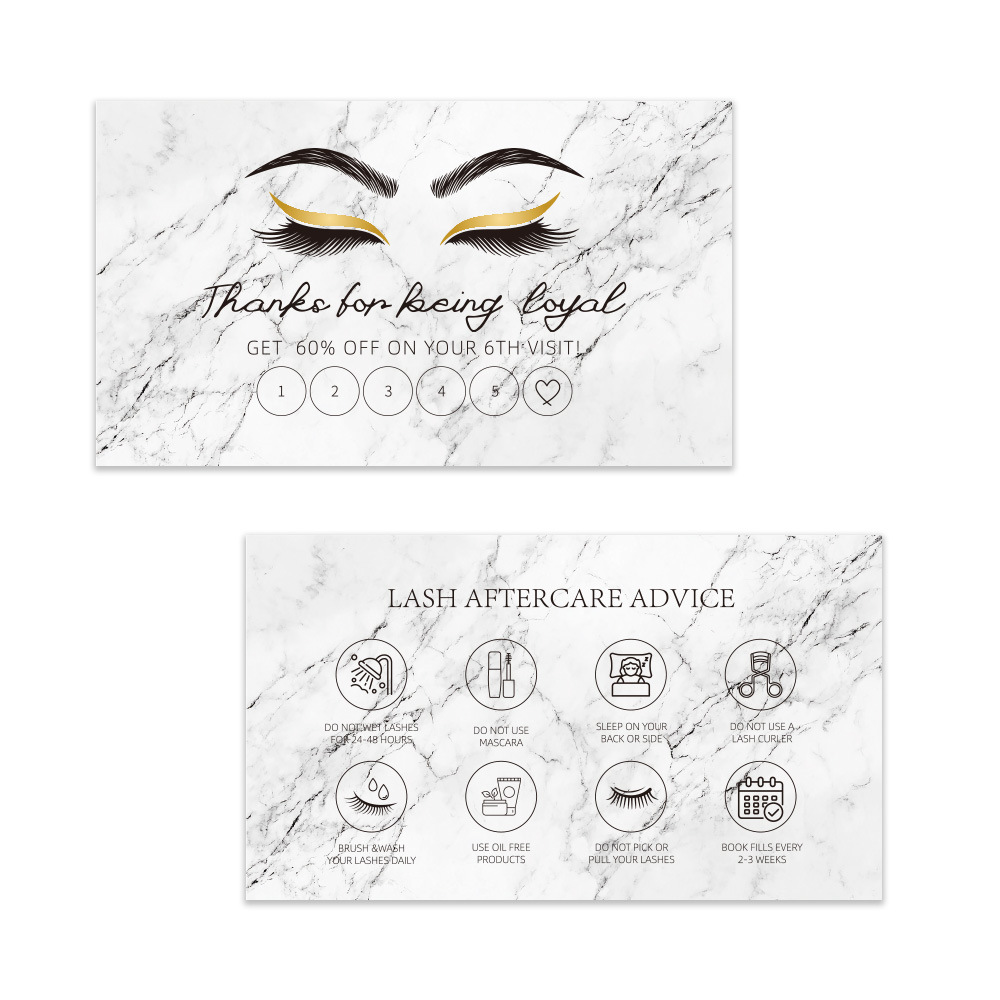 50 Uds. Tarjeta de visita de p - Eyelash Extension Aftercare reseña y precio