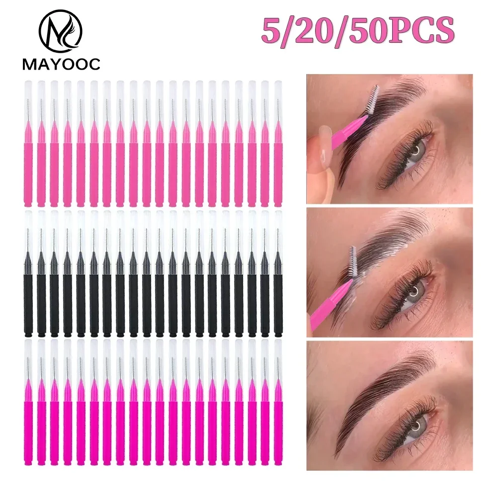 5/10/50 Uds Mini cepillo para  - Eyelash Extension Aftercare reseña y precio