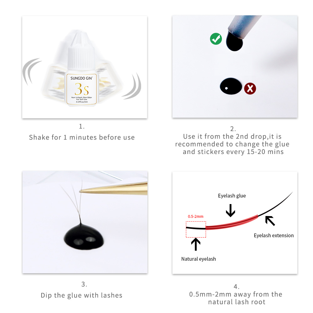 Pegamento para extensión de pe - Eyelash Extension Open Eye reseña y precio