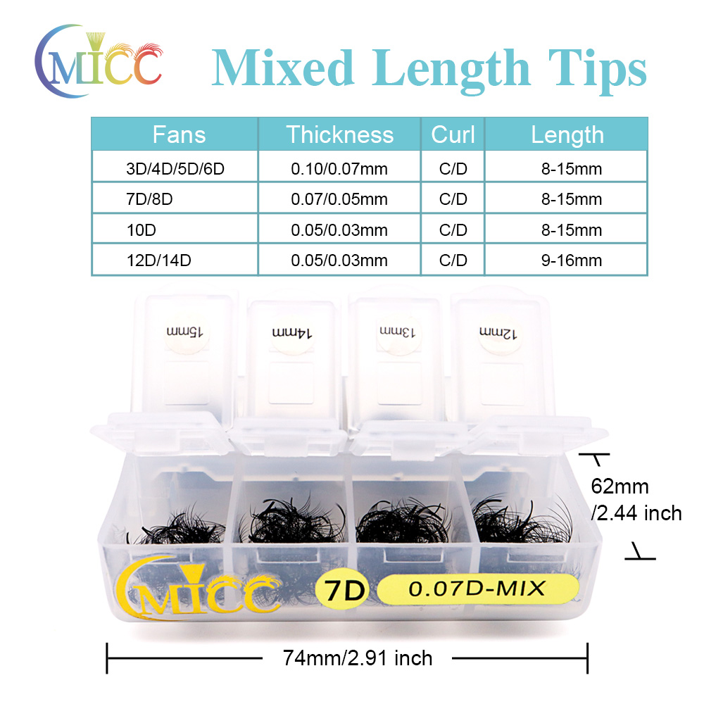 Cmicc 500/1000 Fans de Longitu - Eyelash Extension Medium reseña y precio