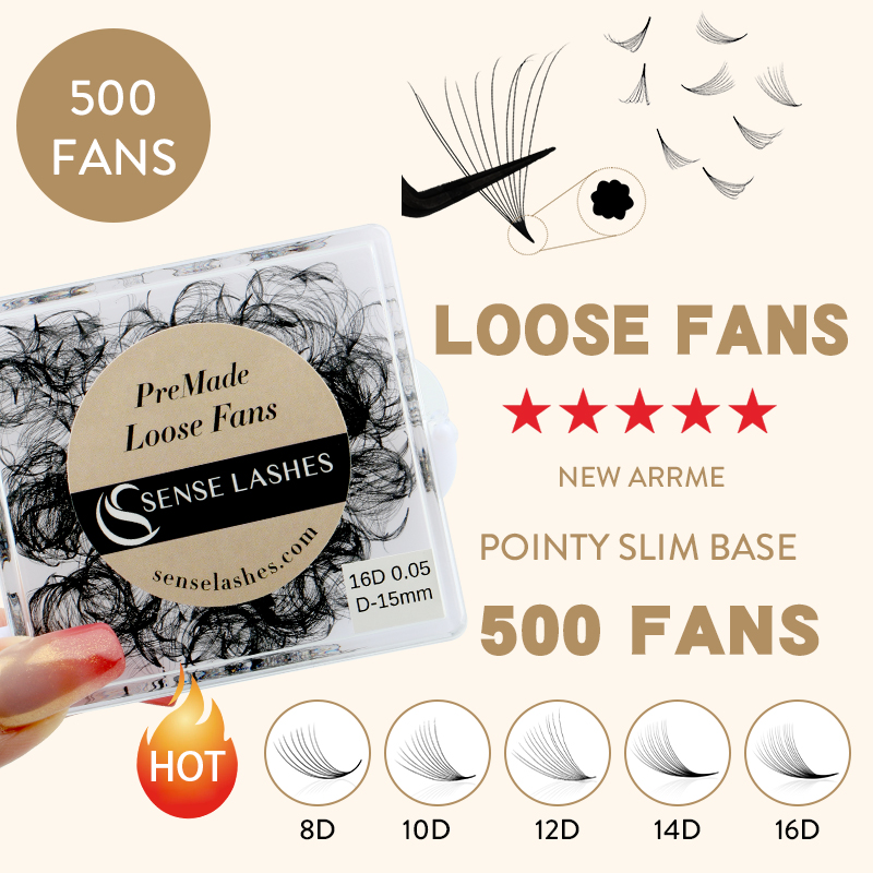 500 ventiladores hechos a mano - Eyelash Extension Medium reseña y precio