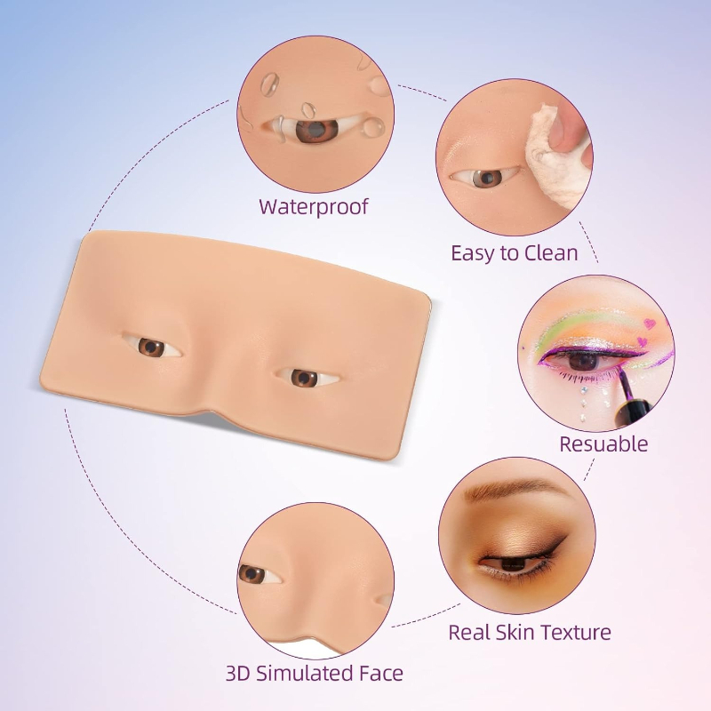 Tablero de Práctica de Maquill - Eyelash Extension Open Eye reseña y precio